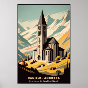 Affiche Voyage à l'église Sant Joan de Caselles des années