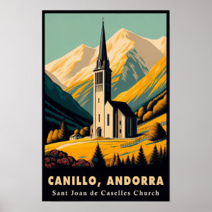 Affiche Voyage à l'église Sant Joan de Caselles des années