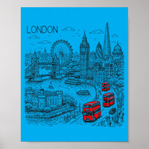 Affiche Voyage à Londres Angleterre Rencontre à Londres