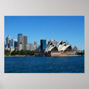 Affiche Voyage à l'Opéra de Sydney vintage
