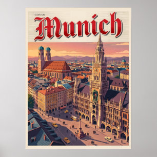 Affiche Voyage à Munich en Allemagne