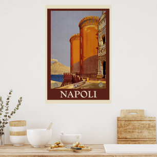 Affiche Voyage à Naples Vintage