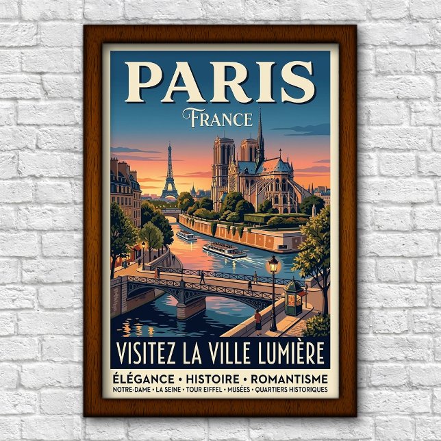 Affiche Voyage à Paris, France années 1960 (Créateur téléchargé)