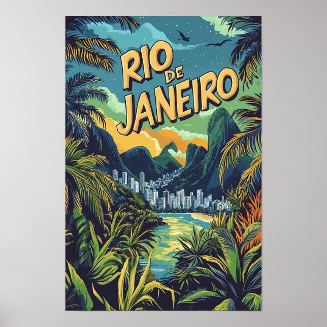 Affiche Voyage à Rio de Janeiro Brésil (Devant)
