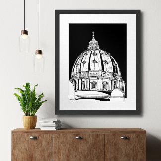 Affiche Voyage à Rome, Dôme de Saint-Pierre du Vatican