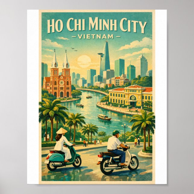 Affiche Voyage à Saïgon Vietnam 2026 (Devant)