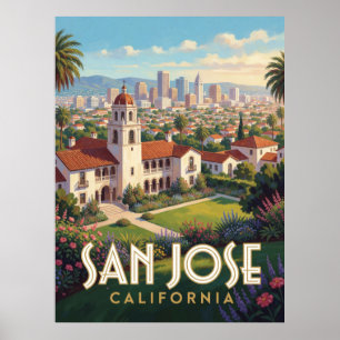 Affiche Voyage à San Jose Californie Silicon Valley