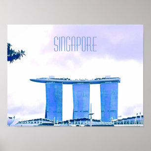 Affiche Voyage à Singapour de Marina Bay Sands