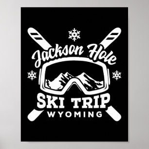 Affiche Voyage à ski à Jackson Hole dans le Wyoming Groupe