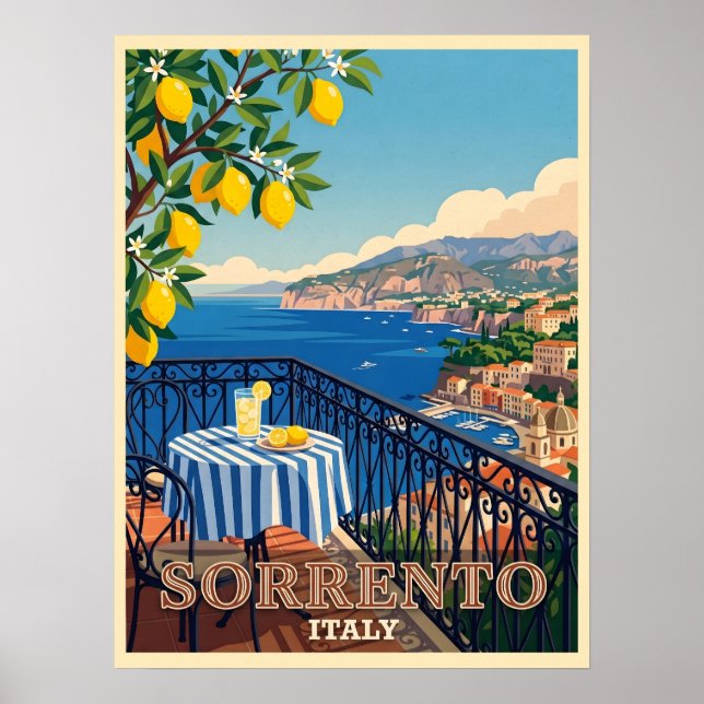 Affiche Voyage à Sorrente Italie (Devant)