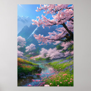 Affiche Voyage à travers Cerry Blossom Bliss