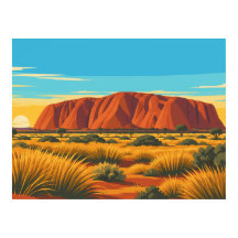 Voyage à Uluru Australie Vintage