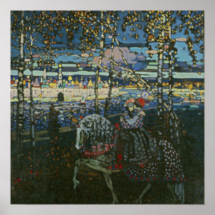 Affiche Voyage Abstrait, Couple à cheval par Kandinsky