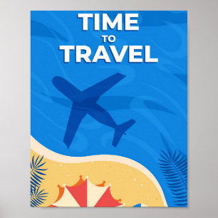 Affiche Voyage Art Time To Travellers