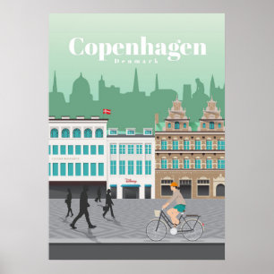 Affiche Voyage Art Voyage à Copenhague