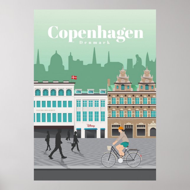 Affiche Voyage Art Voyage à Copenhague (Devant)