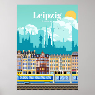 Affiche Voyage Art Voyage À Leipzig Allemagne