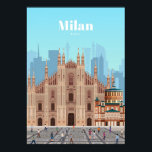 Affiche Voyage Art Voyage à Milan Italie<br><div class="desc">Voyage Art Voyage à Milan Italie</div>