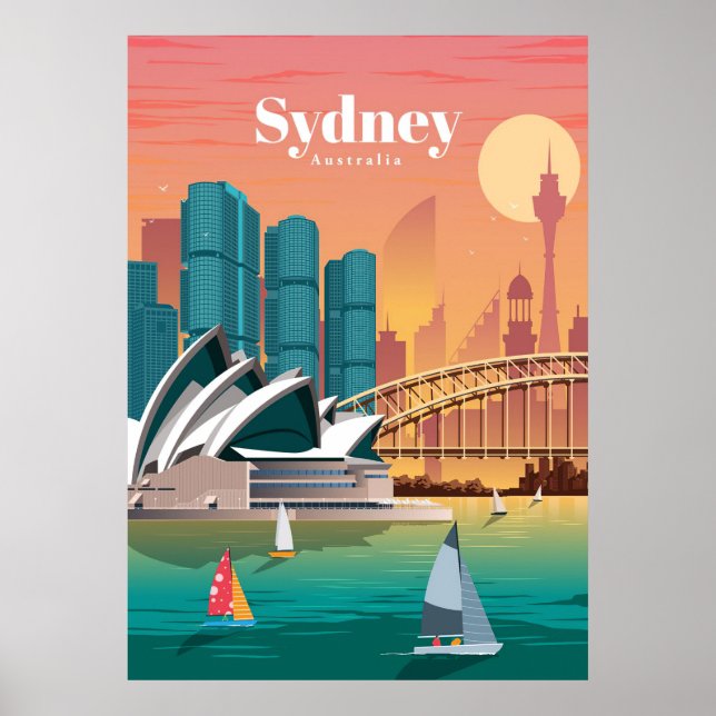 Affiche Voyage Art Voyage À Sydney Australie (Devant)