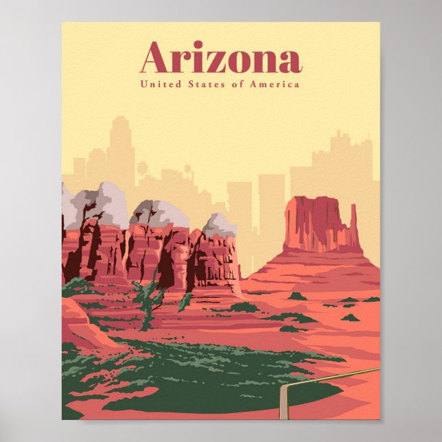 Affiche Voyage Art Voyage en Arizona (Devant)