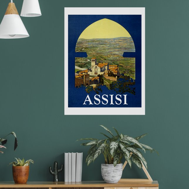 Affiche Voyage Assissi Vintage (Salon 1)