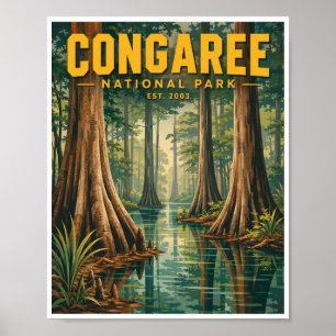 Affiche Voyage au Congaree National Park Vintage