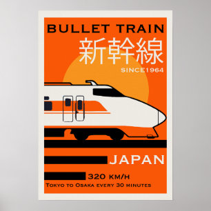 Affiche Voyage au Japon Tours Shinkansen