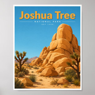 Affiche Voyage au Parc National de Joshua Tree