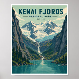 Affiche Voyage au Parc national des fjords de Kenai