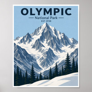 Affiche Voyage au Parc national Olympique Vintage