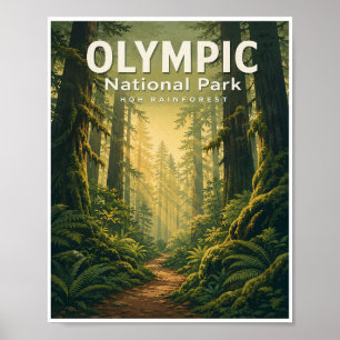 Affiche Voyage au Parc national Olympique Vintage