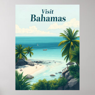 Affiche Voyage aux Bahamas