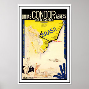 Affiche Voyage Brasil Brésil ~ Vintage