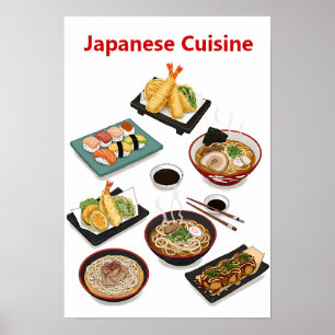 Affiche Voyage culinaire à travers la cuisine japonaise