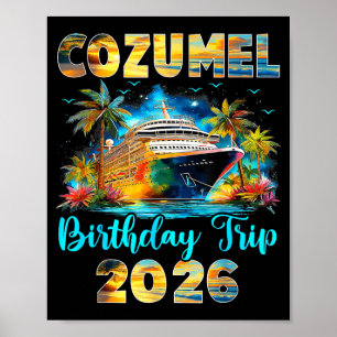 Affiche Voyage d'anniversaire à Cozumel 2026 Croisière d'a