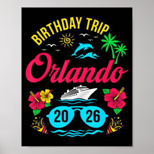 Affiche Voyage d'anniversaire à Orlando 2026 en famille