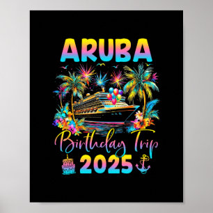 Affiche Voyage d'anniversaire Aru 2025 Croisière Fête d'an