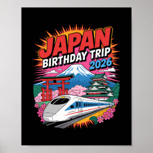Affiche Voyage d'anniversaire au Japon 2026 Tokyo Osaka Ce