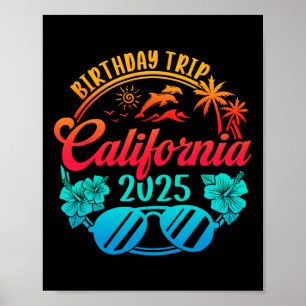 Affiche Voyage d'anniversaire en Californie Croisière 2025