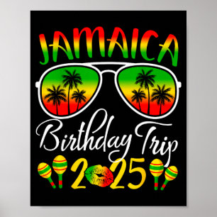 Affiche Voyage d'anniversaire en Jamaïque 2025 Famille drô