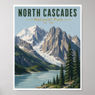 Affiche Voyage dans le Parc national des North Cascades de