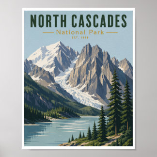 Affiche Voyage dans le Parc national des North Cascades de