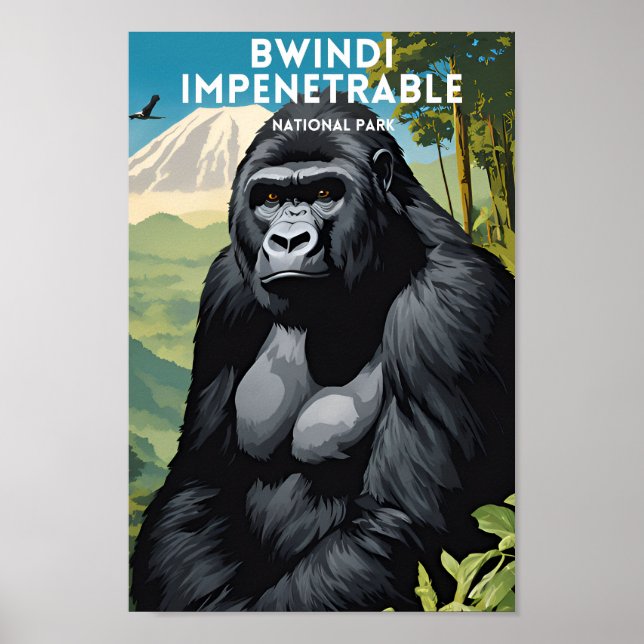 Affiche Voyage dans le parc national impénétrable Bwindi (Devant)