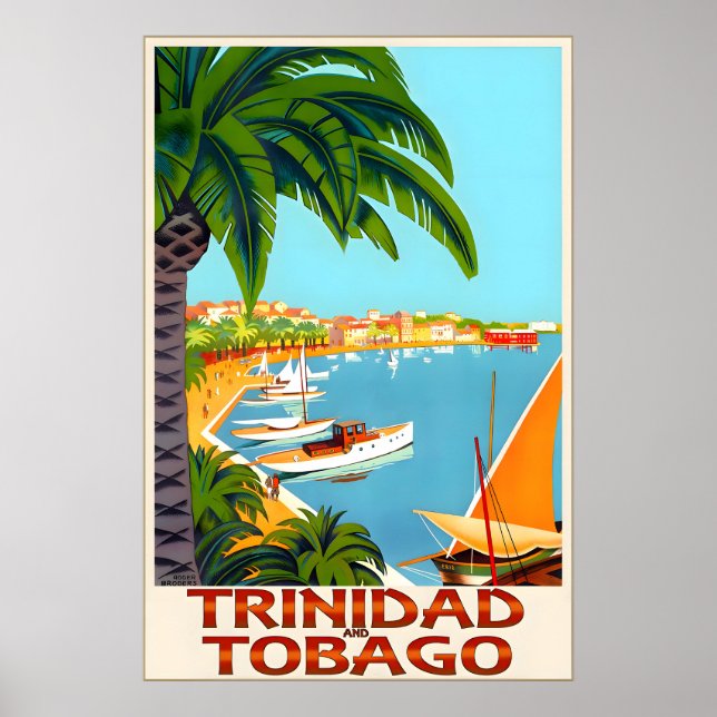 Affiche Voyage dans les Caraïbes du Sud à Trinité-et-Tobag (Devant)