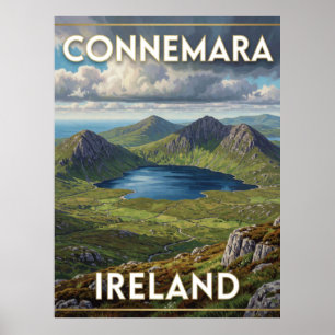 Affiche Voyage dans les montagnes des Twelve Bens en Irlan