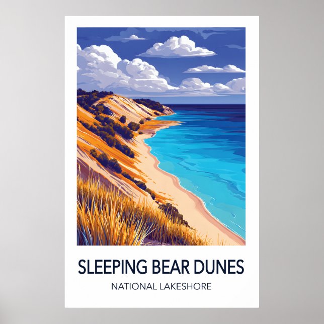 Affiche Voyage dans les Sleeping Bear Dunes National Lakes (Devant)