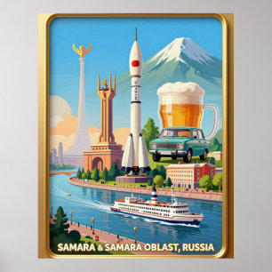 Affiche Voyage dans l'héritage spatial de Samara Russie