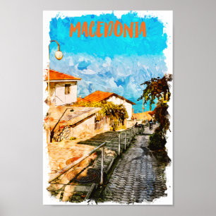 Affiche Voyage d'aquarelle balkanique en Macédoine