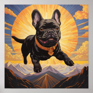 Affiche Voyage d'aventure avec un coeur d'or - Noir Fr