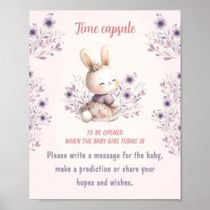 Affiche Voyage de Baby shower de printemps de fille temps 